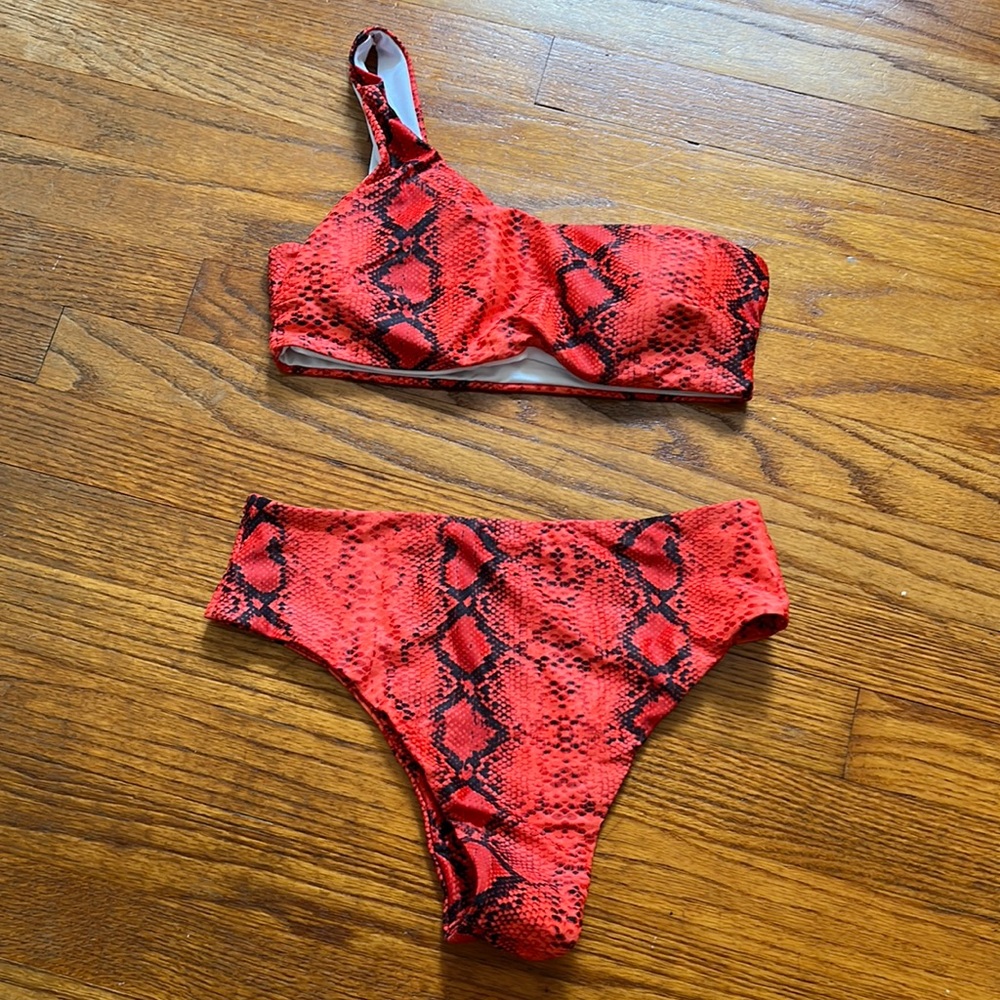 SHEIN size M high waisted one shoulder bikini